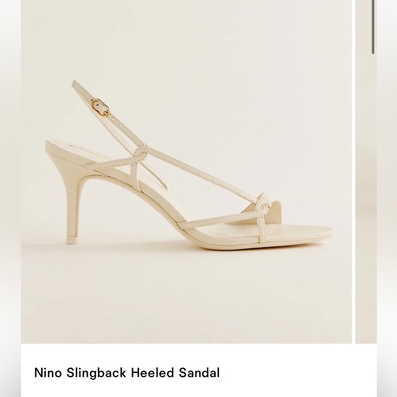 Reformation Shoes - Reformation Cream Slingback Sandals